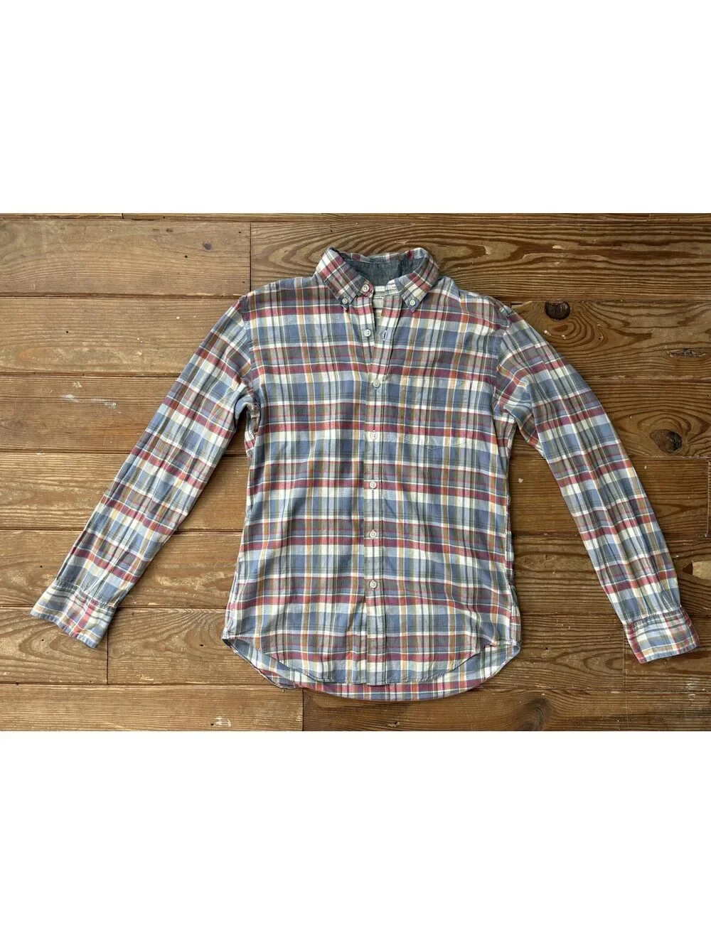 J.Crew Men's Tailored Plaid Button Down Shirt 100% Cotton Size Small